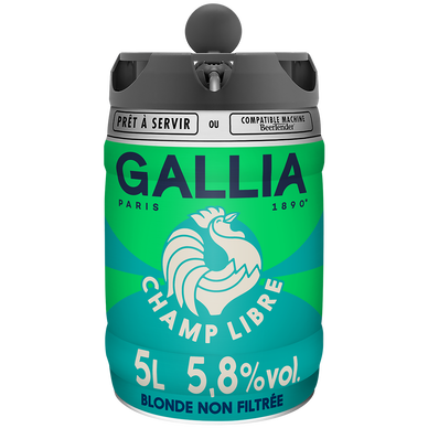 Bière blonde non filtrée Champ Libre GALLIA - Fût 5,8° 5L
