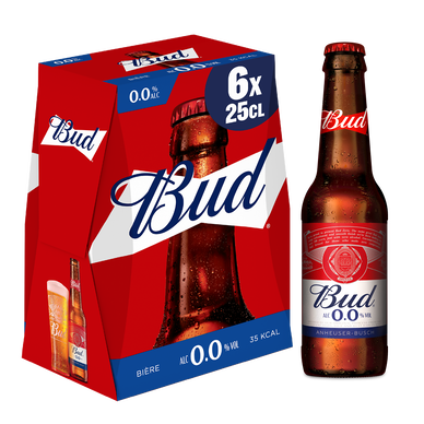 Bière BUD 0° 6x25cl