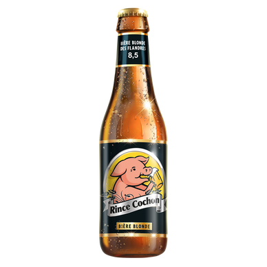 Bière Belge blonde RINCE COCHON, 8.5°, bouteille de 33cl