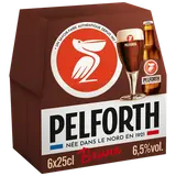 Bière brune PELFORTH, 6,5°, 6 bouteilles de 25cl