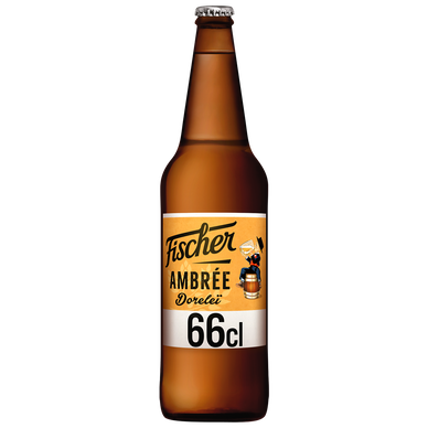 Bière ambrée Fischer Doreleï 6,3° bouteille 66cL