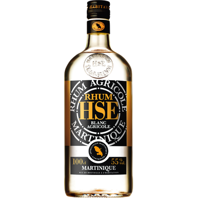 Rhum blanc agricole de Martinique HSE, 55°, bouteille de 1l