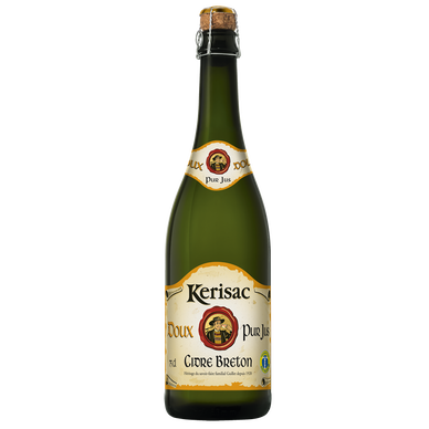 Cidre pur jus KERISAC doux IGP, 2,5°, 75cl