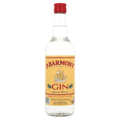 Gin P.Barmont PPX 37,5° bouteille de 70cl