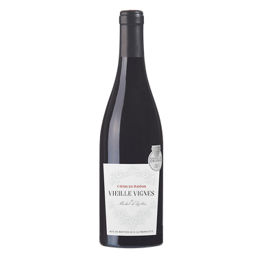 Vin rouge AOP Côtes du Rhône vieilles vignes de Michel d'Azilles, 13.5°, bouteille de 75cl