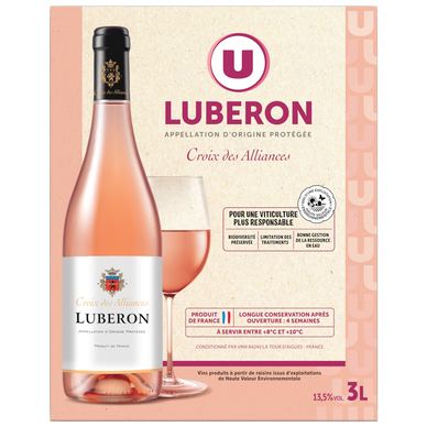 Lubéron AOP rosé Croix des Alliances fontaine à vin 3L