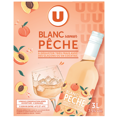 Boisson aromatisée à base de vin saveur pêche 7,5% vol. 3l