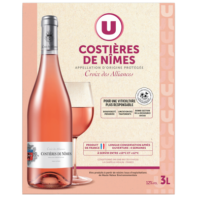 Vin rosé AOP Costières de Nîmes Les Hauts de Mélaine - Fontaine à vin3L