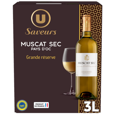 Saveurs Pays d'OC IGP blanc Muscat sec fontaine à vin 3L