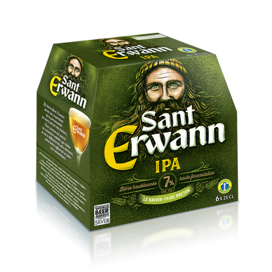 Bière India Pale Ale SANT ERWANN 7° - Pack 6x25cl