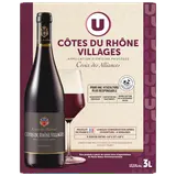 Côtes du Rhone Villages AOP rouge Croix des Alliances U bag in box3 litres