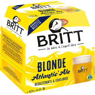 Bière blonde BRITT 4.5° 6x25cl