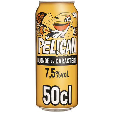 Bière blonde de caractère non filtrée PELICAN 7,5° - Canette 50cl