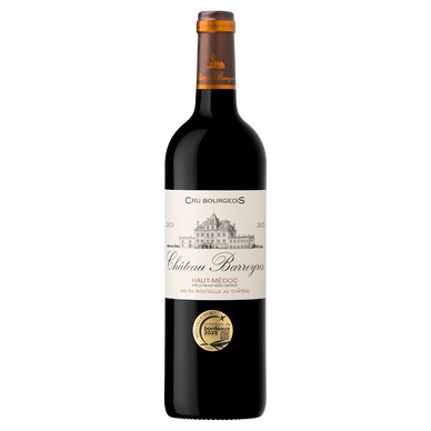 Vin Rouge Haut-Médoc AOP rouge cru bourgeois Château Barreyres HVE3 75cl
