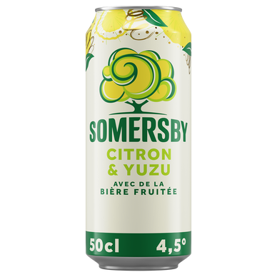 Bière aromatisée citron yuzu SOMERSBY, 4,5° - Canette 50cl
