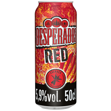 Bière aromatisée téquila DESPERADOS Red, 5,9°, canette de 50cl
