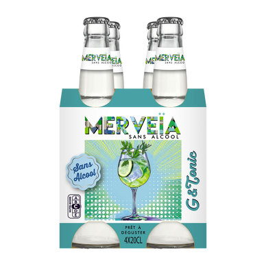 Mocktail G&T sans alcool merveia U 4x20cl
