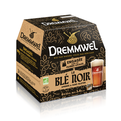 Bière Dremmwel noir bio, 5,4°, 6x25cl