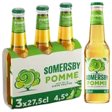 Bière aromatisée pomme SOMERSBY, 4,5° - Bouteilles 3x27,5cl