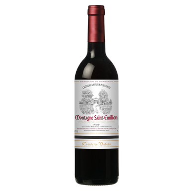 Vin Rouge Montagne Saint-Emilion AOP rouge COMTE DE VALOIS, bouteillede 75cl
