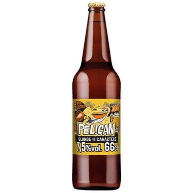Bière blonde de caractère PELICAN non filtrée 7,5° - Bouteille 66cL