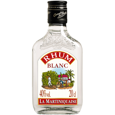 Rhum blanc LA MARTINIQUAISE, 40°, 20cl s/blister