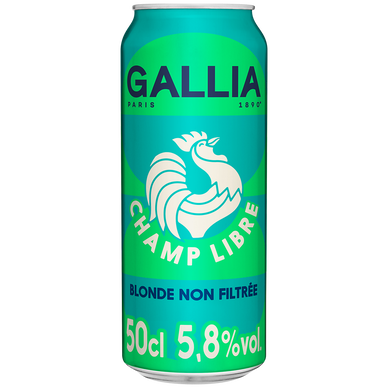 Bière blonde non filtrée Gallia Champs Libre 5,8° 50cL