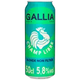 Bière blonde non filtrée Gallia Champs Libre 5,8° 50cL
