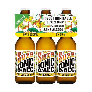 Boisson aromatisée gazéifiée SUZE tonic sans alcool 3X25cl