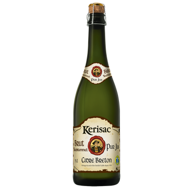 Cidre pur jus traditionnel KERISAC brut IGP, 6°, 75cl