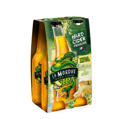 Cidre aromatisé LA MORDUE IPA 4x27,5cL