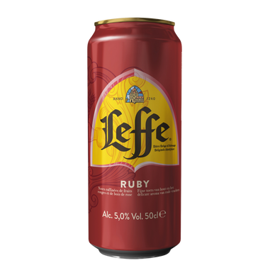 Bière ruby aromatisée fruits rouges LEFFE, 5° - canette 50cl
