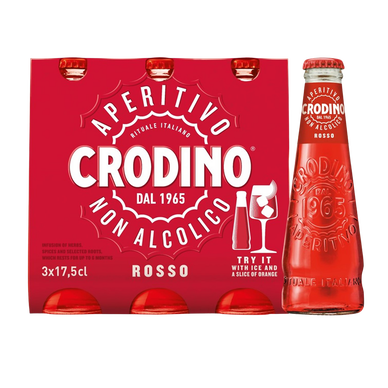 Apéritif sans alcool CRODINO Rosso 3x17,5cL