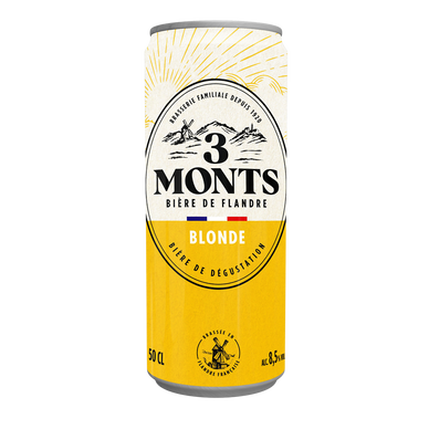 Bière blonde 3 Monts 8,5° boîte 50cl