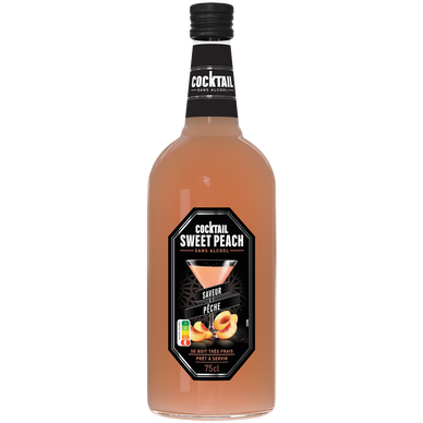 Cocktail sans alcool pêche  bouteille de 75cl
