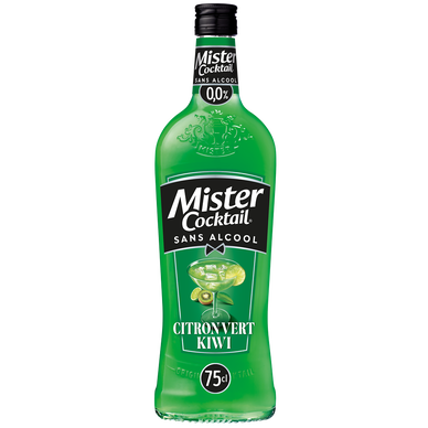 Cocktail sans alcool au citron vert et au kiwi MISTER COCKTAIL, 75cl