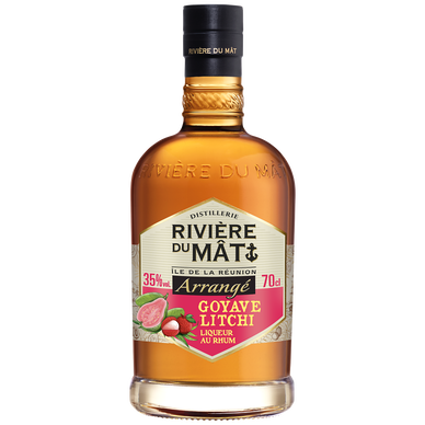 Arrangé Goyave Litchi, boisson à base de rhum RIVIÈRE DU MÂT, 35°, 70cl