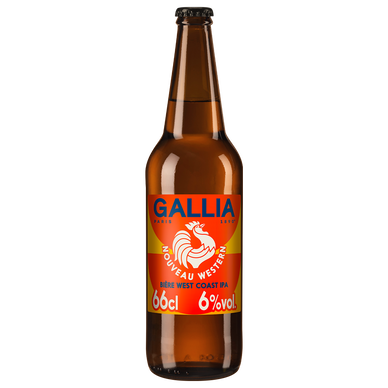 Bière blonde GALLIA nouveau western coast IPA 6° 66cl