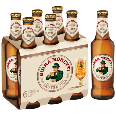 Birra Moretti Bière blonde italienne de basse fermentation 4,6° 6x33cl
