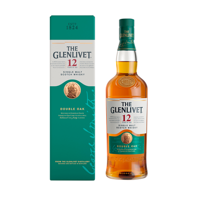 Scotch whisky single malt THE GLENLIVET, 12 ans d'âge, 40°, 70cl