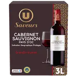 Vin rouge IGP Pays d'Oc Cabernet Sauvignon grande réserve - Fontaine àvin 3L