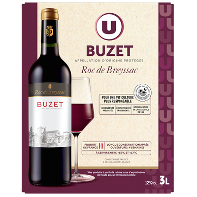 Vin rouge AOP Buzet Roc de Breyssac  fontaine à vin 3L