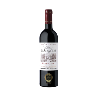 Vin Rouge Haut-Médoc AOP, Vin rouge, Château la Gravière - 75cl