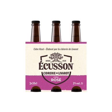 Cidre rosé ECUSSON 2,5° 3x33cl
