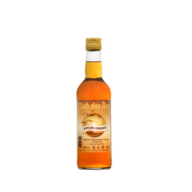 Rhum traditionnelle ambré départements français outre mer, 40°, bouteille de  50cl
