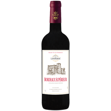Vin rouge AOC Bordeaux Supérieur Chevalier de Landerac  75cl