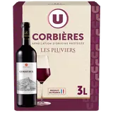 Corbières AOP rouge Les Pluviers U le bib de 3 litres