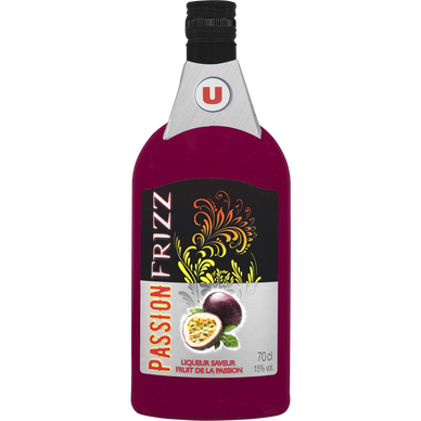 Liqueur Frizz saveur fruits passion, 15°, bouteille de 70cl