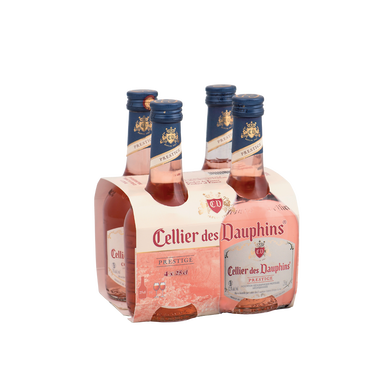 Vin rosé IGP prestige méditerranée CELLIER DES DAUPHINS, 4 bouteillesde 25cl