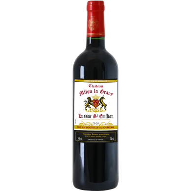 Vin rouge AOP Lussac Saint-Emilion CHATEAU MILON LA GRAVE, bouteille de 75cl